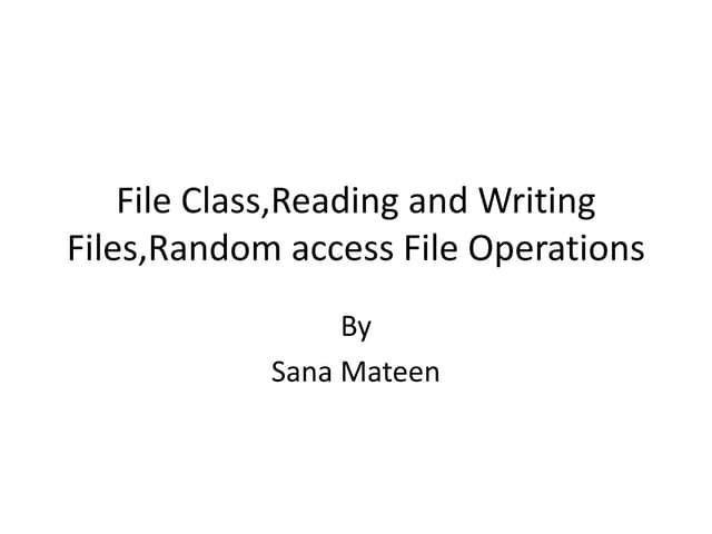 Files