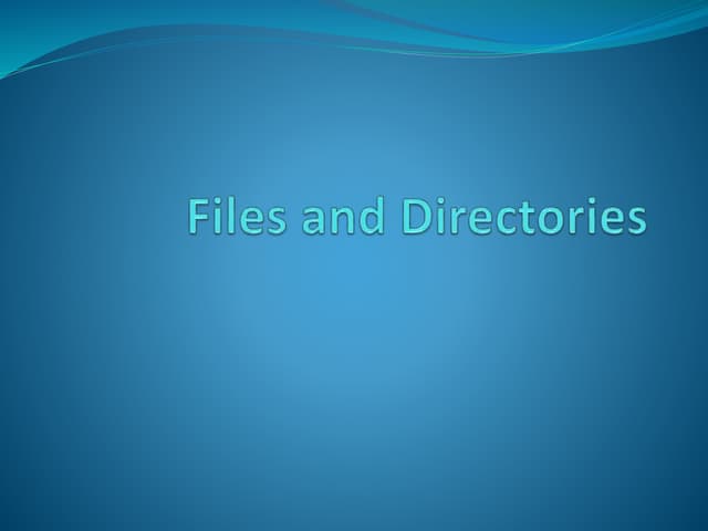 Files and directories  in Linux 6