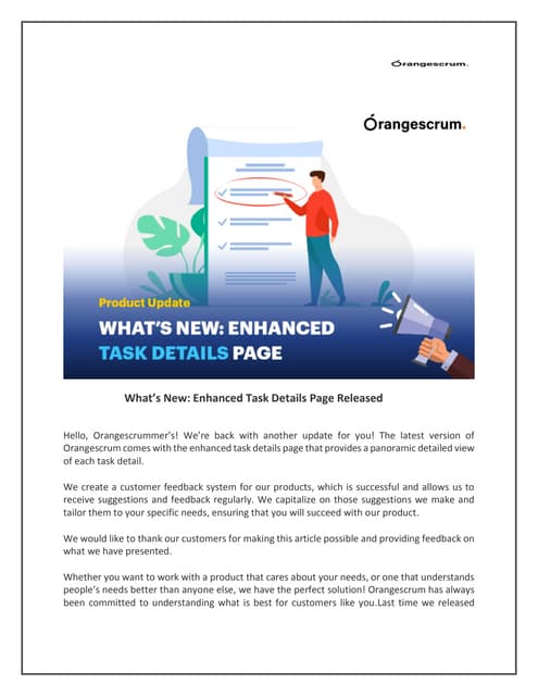 Enhanced Task Details Page Released 2022