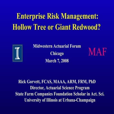 Enterprise Risk Management : Hollow Tree Giant Redwood.ppt