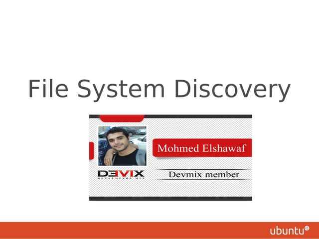 File system discovery 