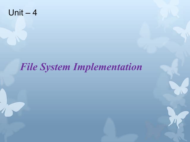 File system implementation
