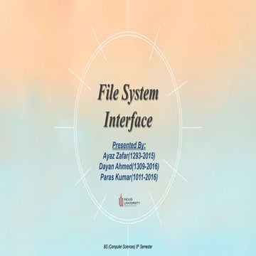 File system interface | PPT