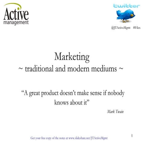 Filex 2011 management training day marketing