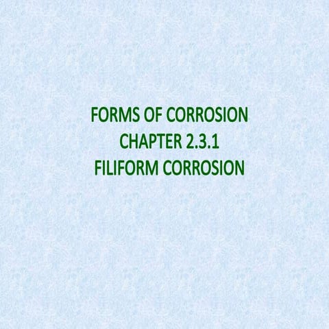 Comprehensive Overview of Filiform Corrosion Mechanisms and Prevention ...