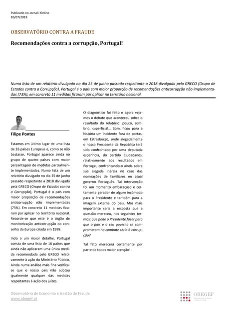 Filipe pontes-junho 2019 Ionline 