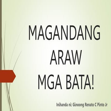 FILIPINO-5 documents and powerpoint presentation