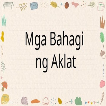 Bahagi ng aklat | PPTX