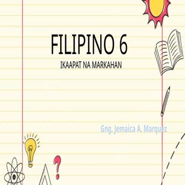 Filipino 6 Class Observation 4 2024 2025 Pptx