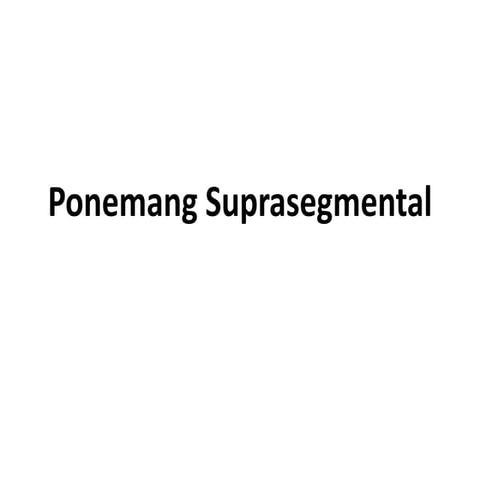 Filipino 9 Ponemang Suprasegmental