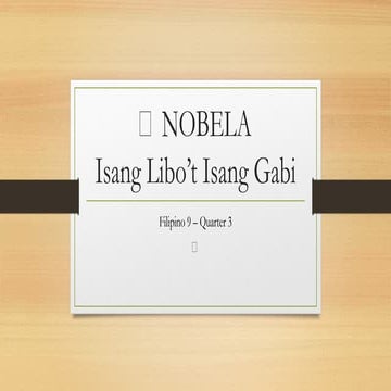 ISANG LIBO’T ISANG GABI powerpoint presentation | PPTX