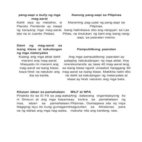 Filipino el fi suliranin