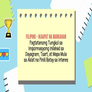 FILIPINO PPT Q4 WK6  - Pagtatanong Tungkol sa Impormasyong Inilahad sa Dayagr...