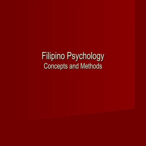 Filipinopsychology conceptsandmethods