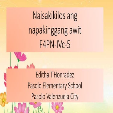Filipino q4 week 3 naisakikilos ang napakinggang awit