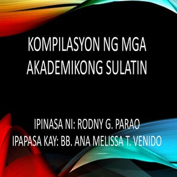 Kompilasyon ng mga Akademikong Sulatin