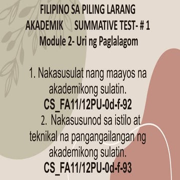 Bionote-FILIPINO SA PILING LARANGAN AKADEMIK | PPTX