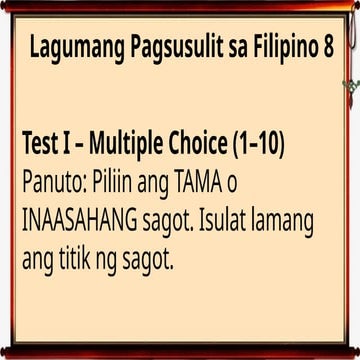 Mga uri ng pagsusulit ayon sa pamamaraan | PPTX