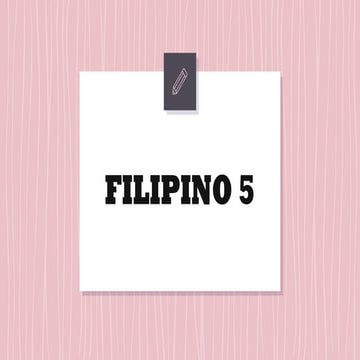 FILIPINO Q2 WEEK 1 PowerPoint presentation