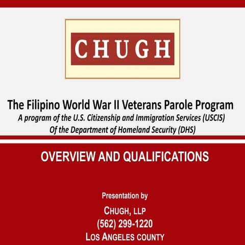 Filipino World War II Veterans Parole Policy