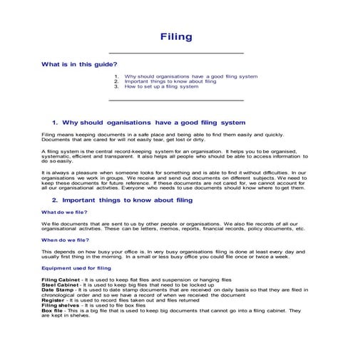 Filling guidance for you