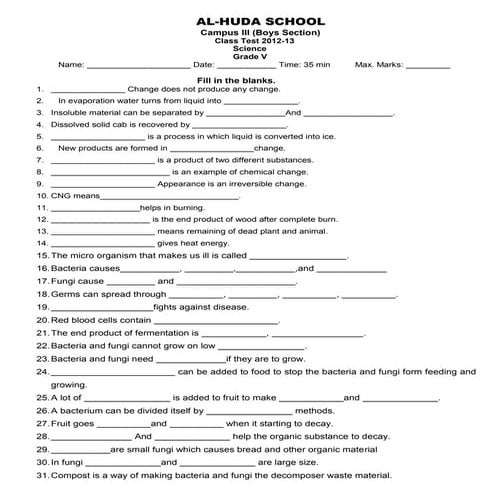 Fill in the blanks v