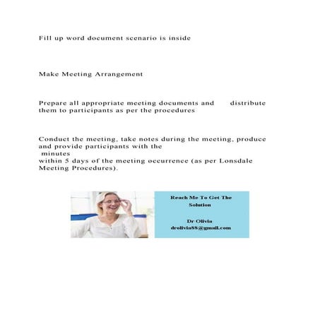 Fill up word document scenario is insideMake Meeting Arran | DOCX