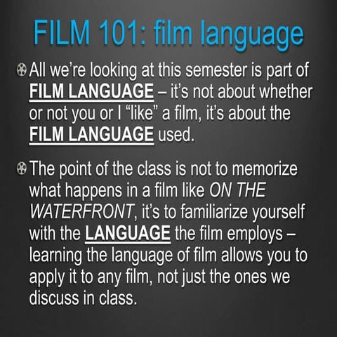 FILM 100-Chapter #1 (part #2)