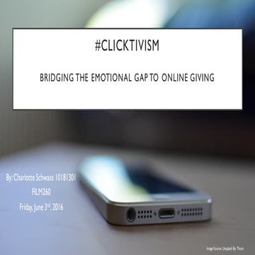 #Clicktivism-Bridging the Emotional Gap to Online Giving
