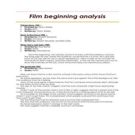 Film analysis