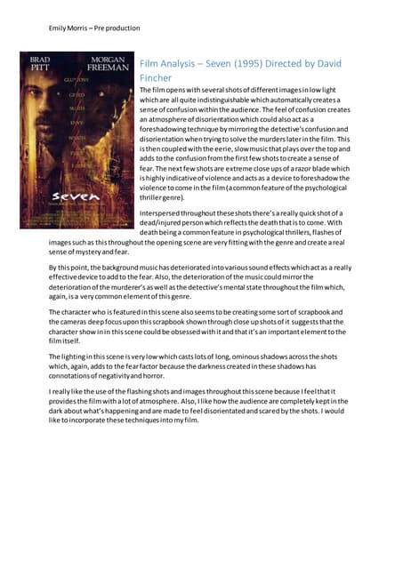 Film analysis   seven