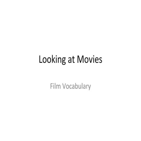 Film class vocab presentation
