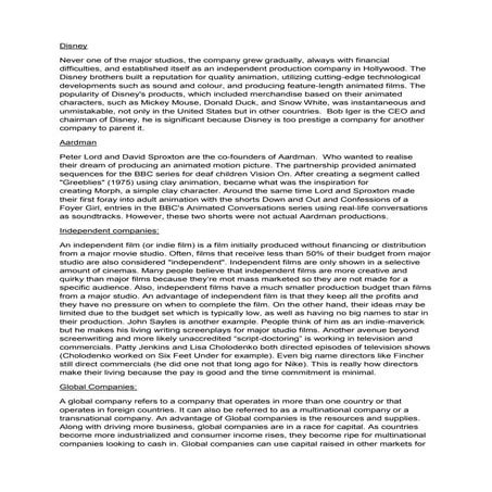 Film company research