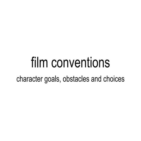 Film conventions
