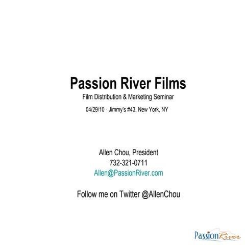 Film distribution & movie marketing seminar  