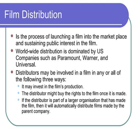 Film distribution guide