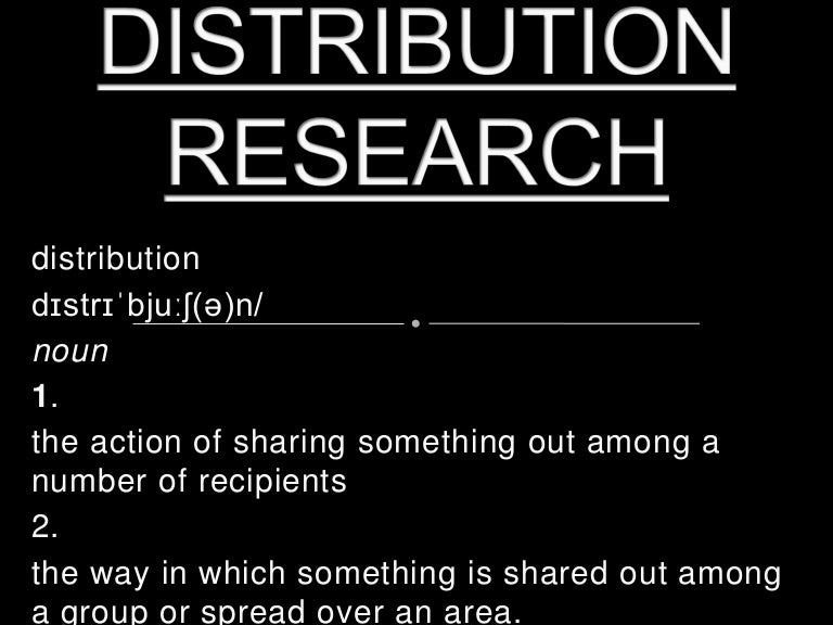 Film distribution research