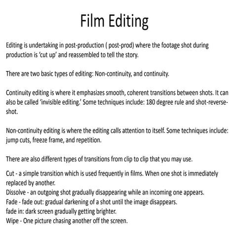 Film editing