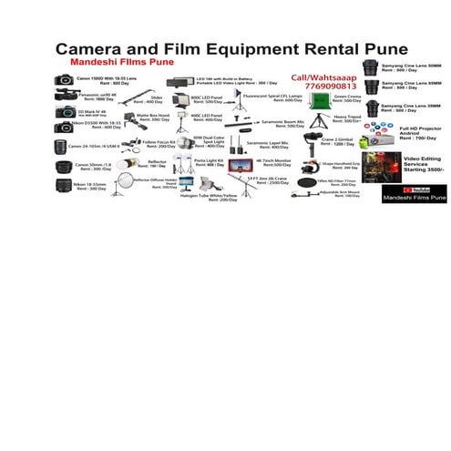 Film equipment rental pune camera equipment rent pune | PDF