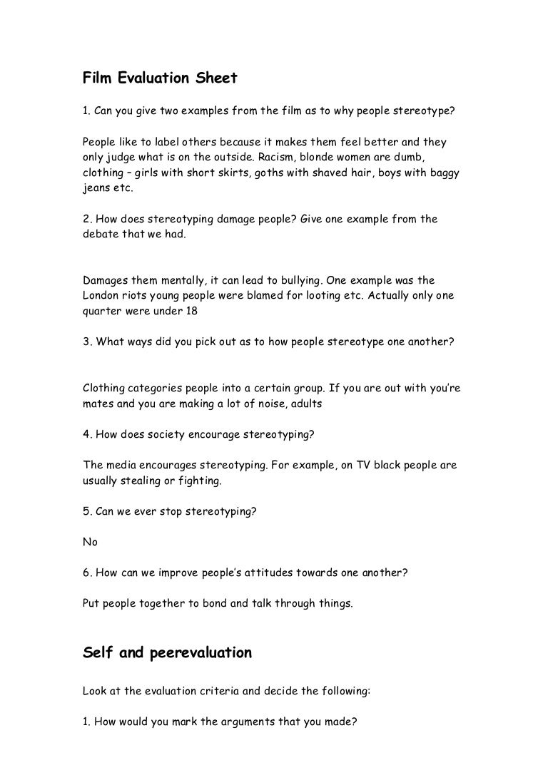 Movie review paper example image