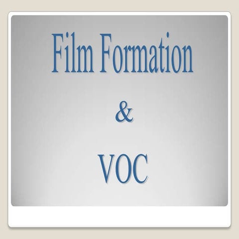 Film formation | PPTX