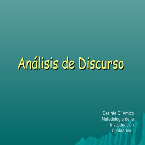 Introducción al Análisis de Discurso. 