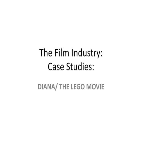 Film industry case studies