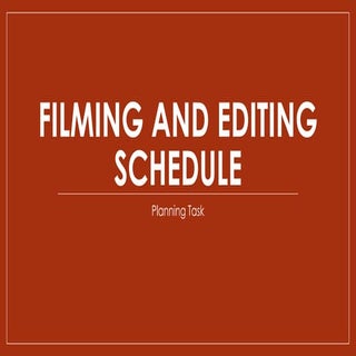 Filming and editing schedule (3)