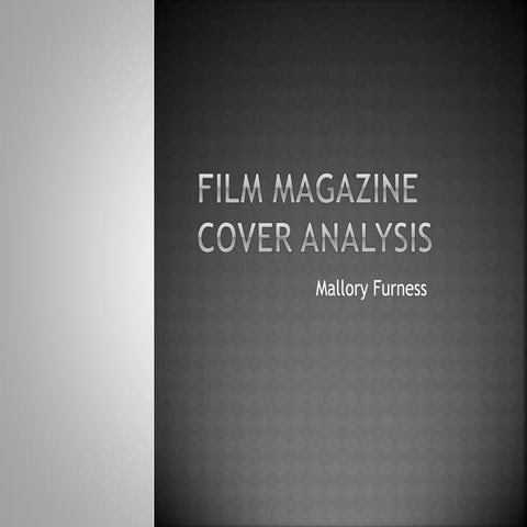 Film magazine cover analysis
