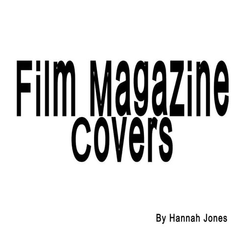 Film Magazine Covers