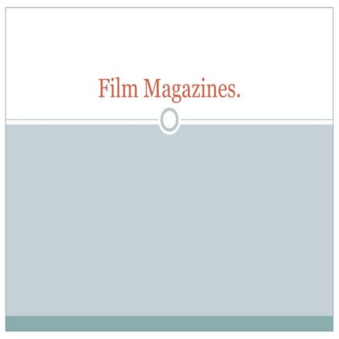 Film magazines