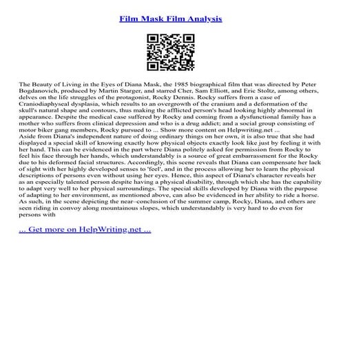 Film Mask Film Analysis | PDF