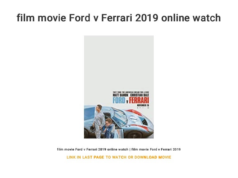 Film Movie Ford V Ferrari 2019 Online Watch