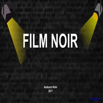Film Noir [genre studies]